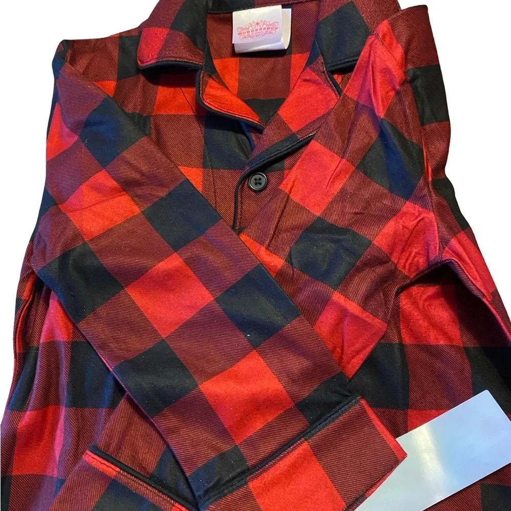 Wondershop Red and Black Plaid Pajama Set - Picture 2 of 3